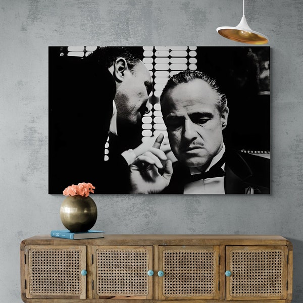 Godfather Canvas Wall Art Etsy