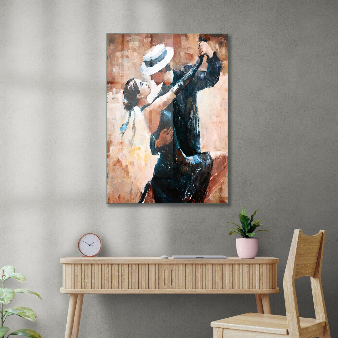 Tempered Glass Wall Art Romantic Couple Wall Art Glass Wall Etsy