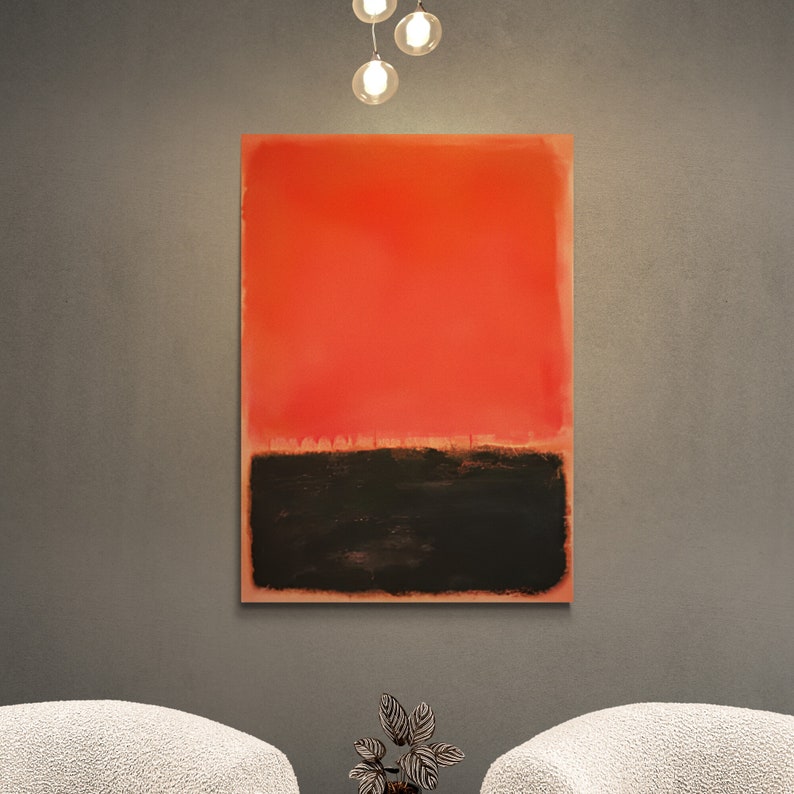 Scottish Modern Rothko Red and Black Mark Rothko Wall Art, Mark Rothko Framed Canvas, Rothko ...
