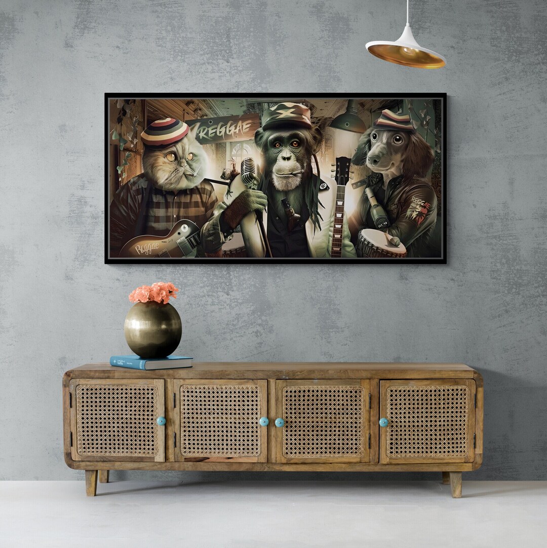 Animals Wall Art, Monkey Framed Canvas, Dog Wall Art, Cat Canvas