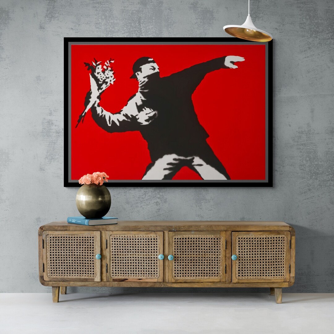 WCP】Banksy LOVE IS IN THE AIR GOLD ED westcountry prince Banksy