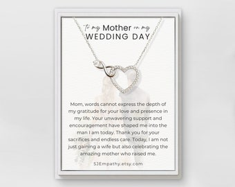 Gift for mom from son on wedding day, Mother of the groom gift from groom, Necklace for mom from son wedding, Sterling silver SJ1 C9