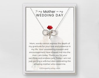 Necklace for mom from son wedding, Gift for mom from son on wedding day, Mother of the groom gift from groom, Sterling silver SJ9 C9