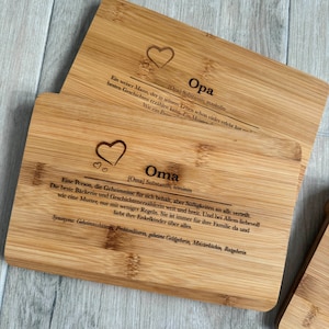 Personalized breakfast board, gift for grandma, grandpa, mom, dad, birthday, wooden board with name, Mother&#39;s Day, Father&#39;s Day, Easter, Christmas
