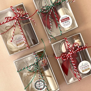 Weihnachtsgeschenkbox, Valentinstagsgeschenk, heiße Schokolade, Weihnachtsseife, heiße Schokolade mit Marshmallow, personalisierte Geschenke, frohe Feiertage