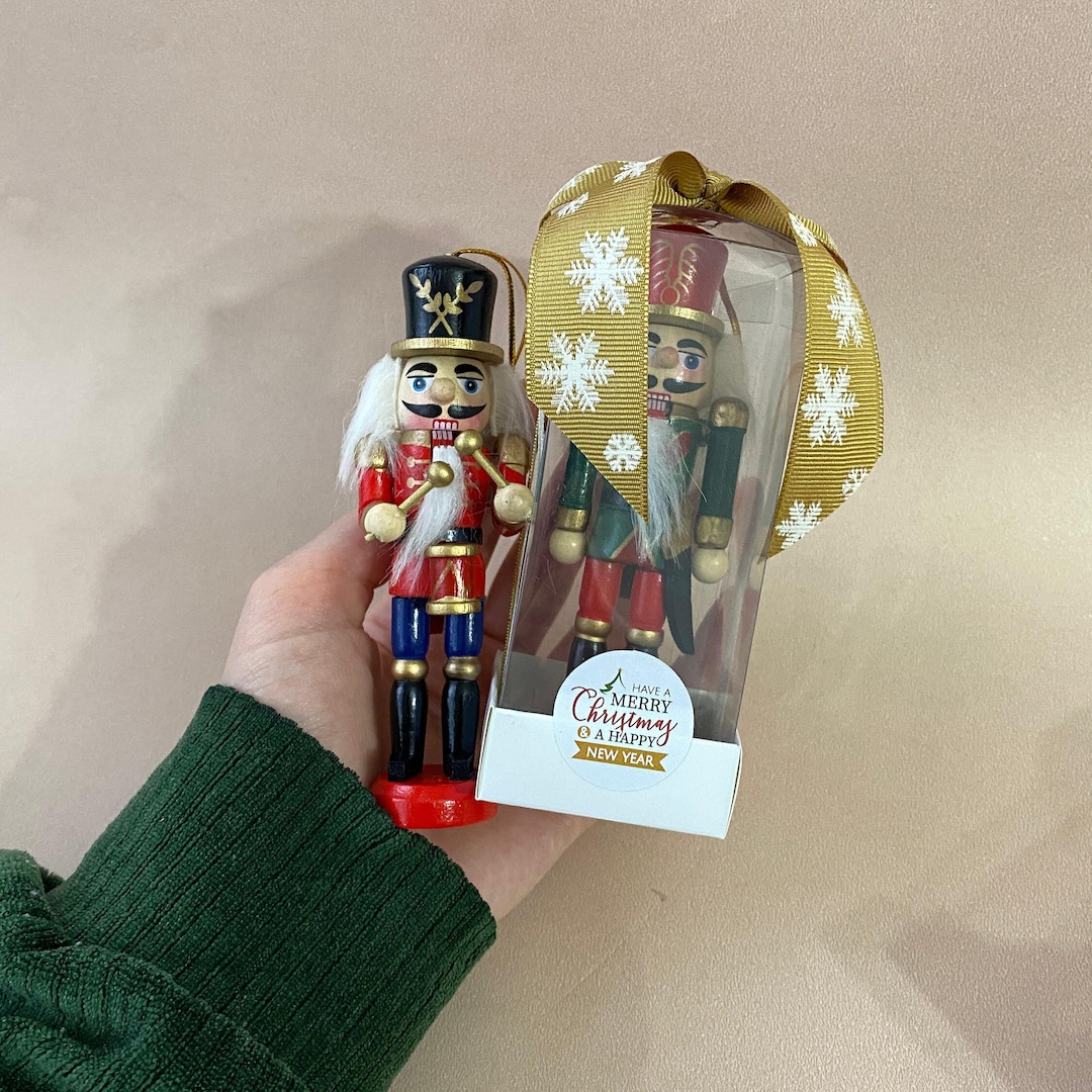 Nutcracker, Christmas Gift, Christmas Tree Ornament, Hazelnut Crackers in a Box, New Year's Gift