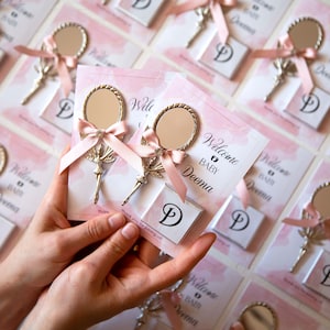 Recuerdos de quinceañera, regalo de boda, mis quince años, espejo con forma de hada, regalos de mariposa para fiesta de dulces 16, regalo personalizado, regalo de dama de honor