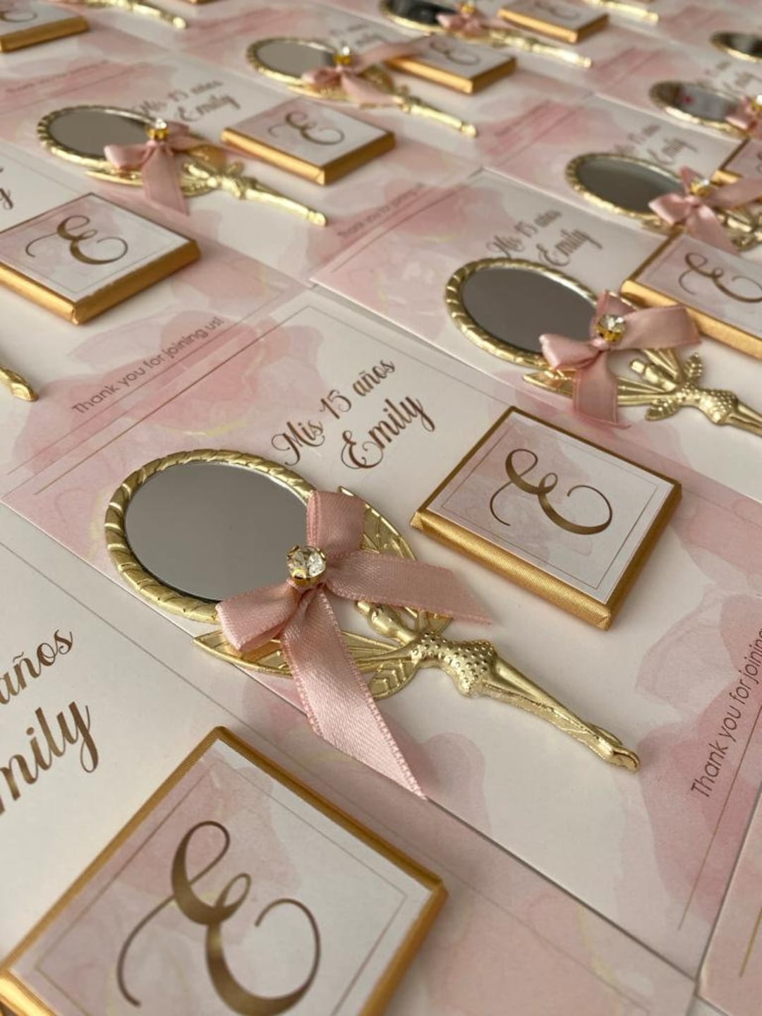 Mis Quince Años, Quinceañera Favors, Wedding Gift, Fairy Shape Mirror