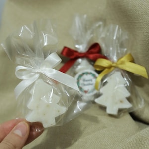 Saponette natalizie a forma di cuore, saponette all'albero di pino, mini saponette, regali di Natale 2025, saponette natalizie di buone feste, bomboniere natalizie all'ingrosso