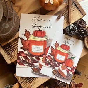 Illustration "Automne Gourmand" carte A6 et A5