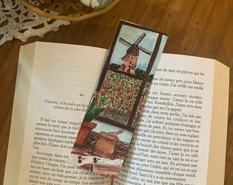 Bookmark "view of tulip field"