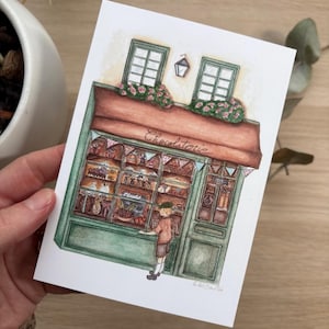 Carte postale Illustrée "Chocolaterie"