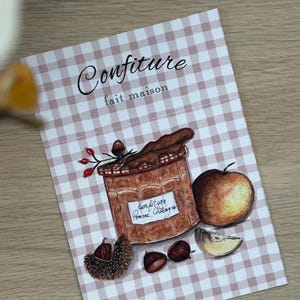 Carte postale Illustrée "Confiture Pomme, Châtaigne »