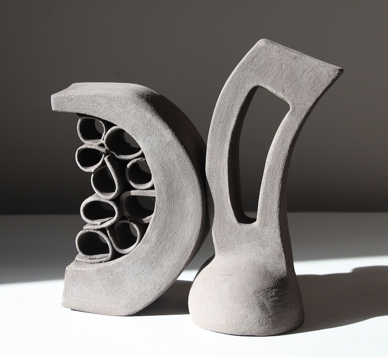 Black Clay Sculpture, Interdependent forms. image 1