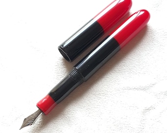 Handmade Resin Fountain Pen - Solar eclipse (with a Schmidt nib)