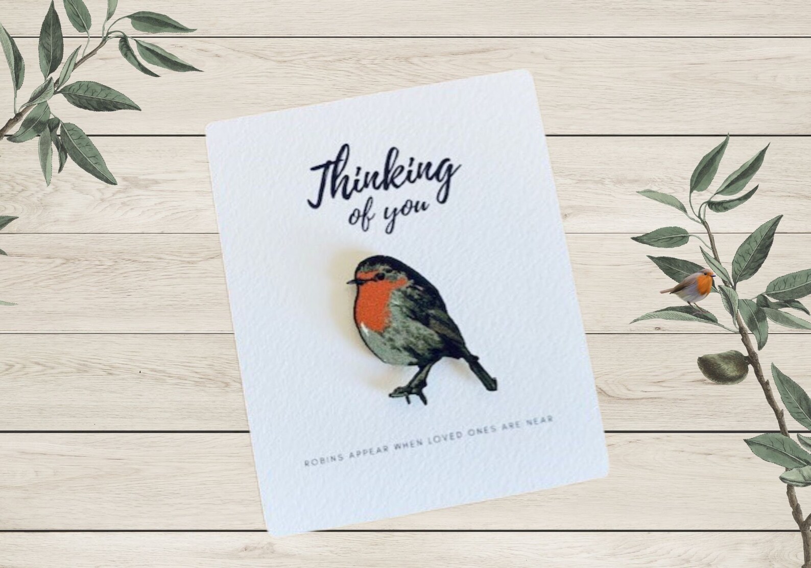 Robin Sympathy Card Thinking of You Card Robin Grief Card Etsy