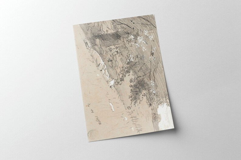 Neutral Tree SKETCH Vintage Neutral Wall Art Decor Digital PRINTABLE