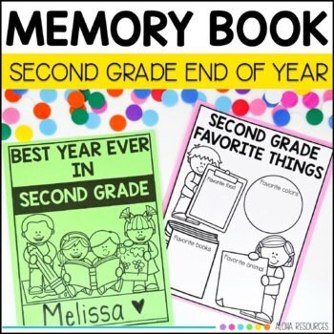 Printable End of Year Memory Book Second Grade Etsy