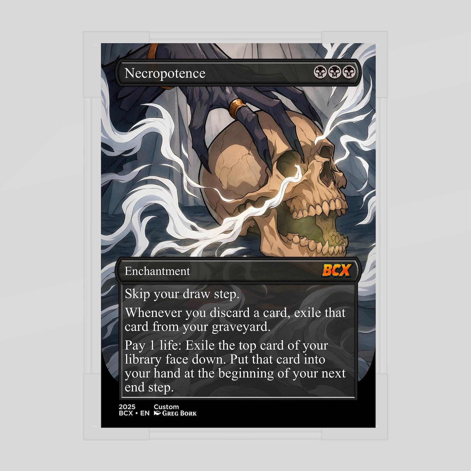 マジック：ザ・ギャザリング MTG Necropotence Playmat Sleeve Set Mtg Necropotence Playmat - Etsy