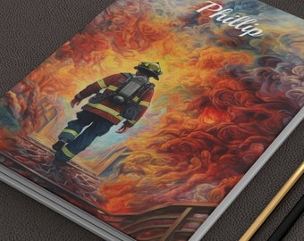 Journals, Firefighter's scrapbook First Reponder's Journal Fireman's funeral guestbook Journals Firewomen note book