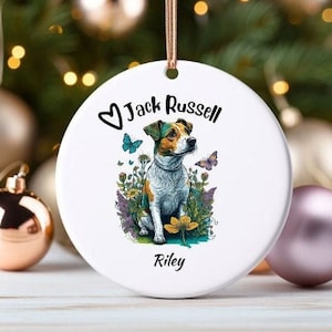 Dog GiftsOrnament, Personalized Jack Russell ornament