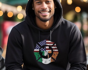 Irish Firefighter Shamrock Hoodie - St Patrick's Day Fire Department Sweatshirt