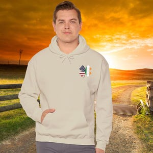 St. Patrick's Day Shamrock Hoodie: American Irish Flag Sweatshirt image 7