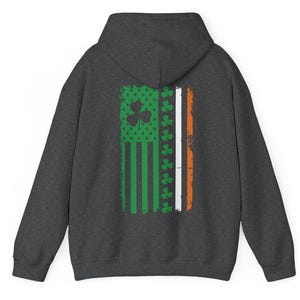 St. Patrick's Day Shamrock Hoodie: American Irish Flag Sweatshirt image 5