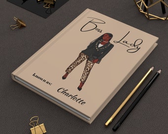 Personalized Boss Lady Hardcover Journal: Female Entrepreneur Gift