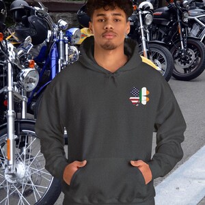 St. Patrick's Day Shamrock Hoodie: American Irish Flag Sweatshirt image 4
