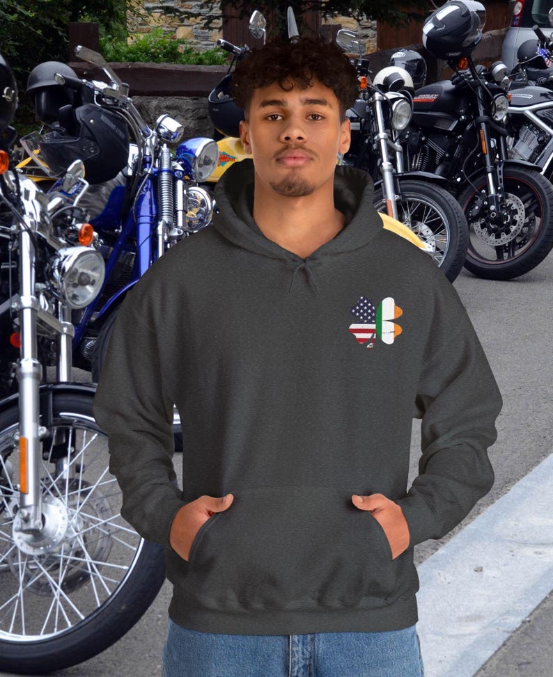 St. Patrick's Day Shamrock Hoodie: American Irish Flag Sweatshirt image 4
