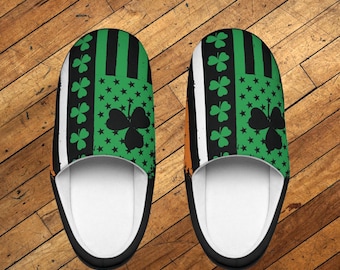 Irish Flag Slippers: Cozy Shamrock Indoor Shoes