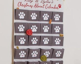 Personalised canvas pet advent calendar