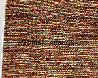 Handmade Wool Loop Carpet (5.8 x 7.5 ft): Malti Color Traditional Rug