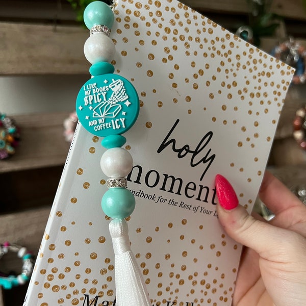 Beaded Bookmark, Book Gift For Book Lovers, Mother’s Day Gift For Mom, Turquoise Bookmark For Women, Bookmark Accessories For Books