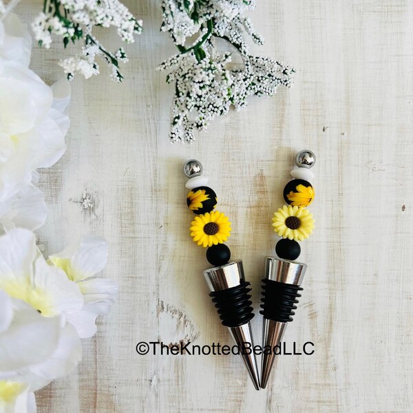 Flower Wine Stopper Etsy