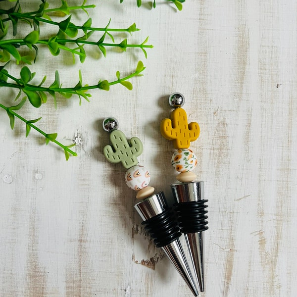 Cactus Wine Stopper, Wine Bottle Stopper Wedding Favors, Cute Wine Stopper, Wine Gifts For Mom, 21st Birthday Gift, Unique Wine Stopper