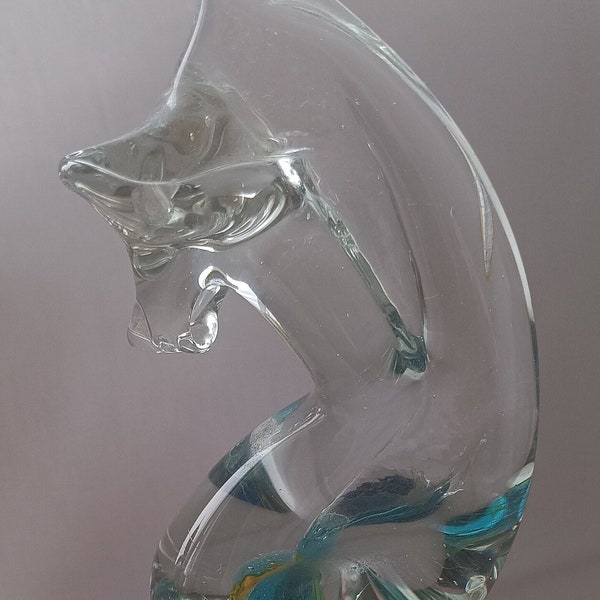 Stunning Mdina glass seahorse signed paperweight