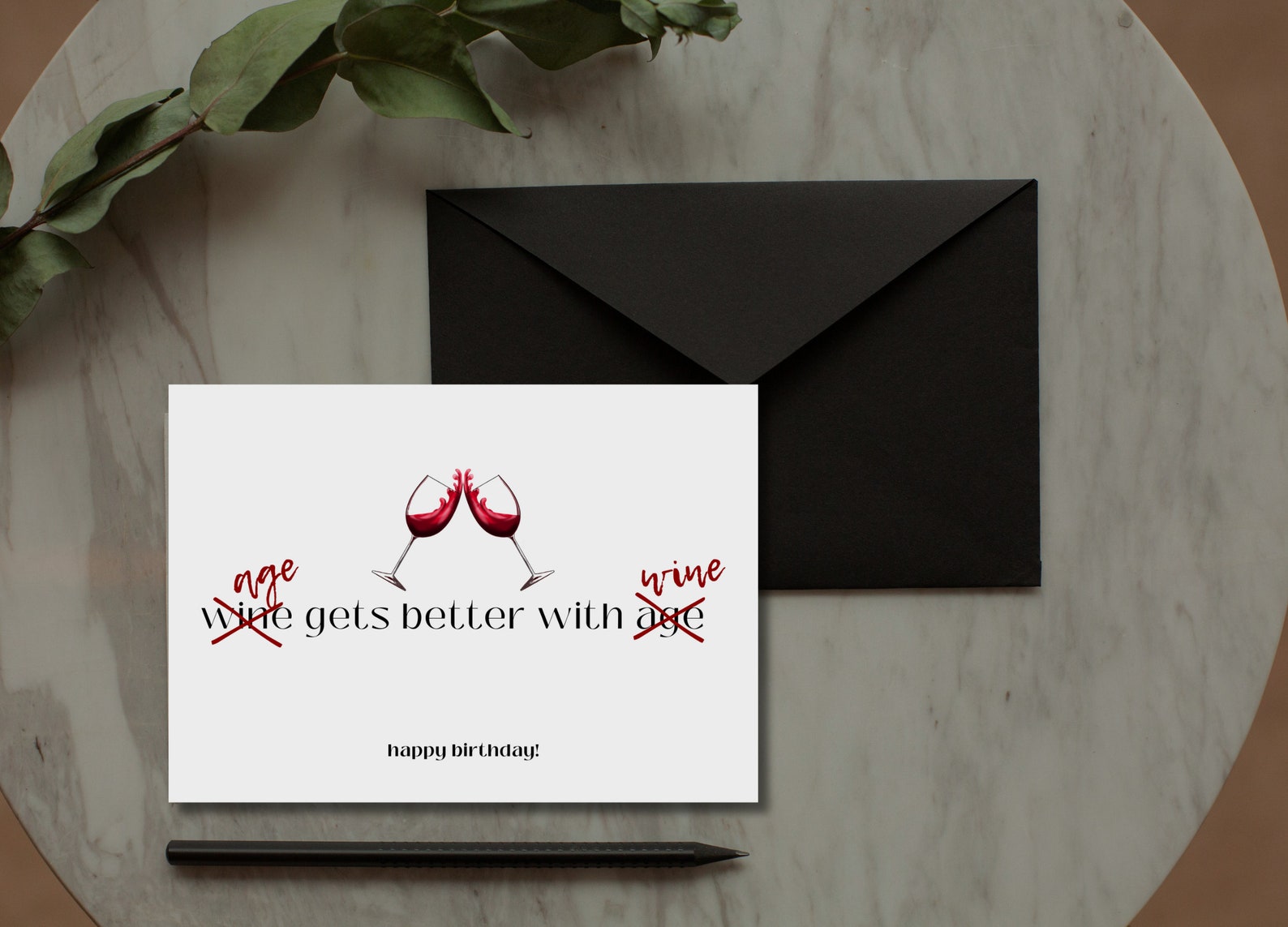 Humoristische Geburtstagskarte „Reduce The Wine“ – 125x175 Mm, Mit Umschlag, Englischer Spruch