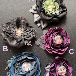 Horror Comic Halloween Flower Hair Clip