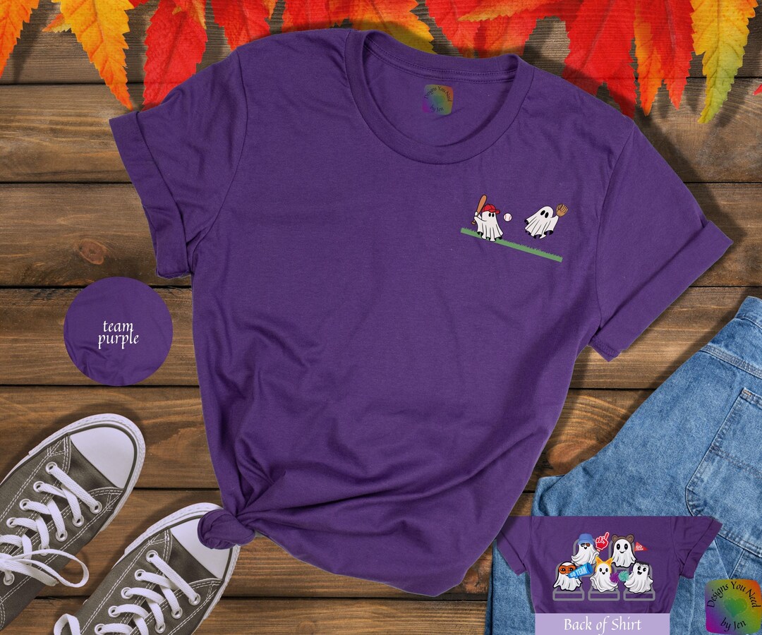 Baseball Ghost Players Halloween Sports Lover Fans Cheering Etsy