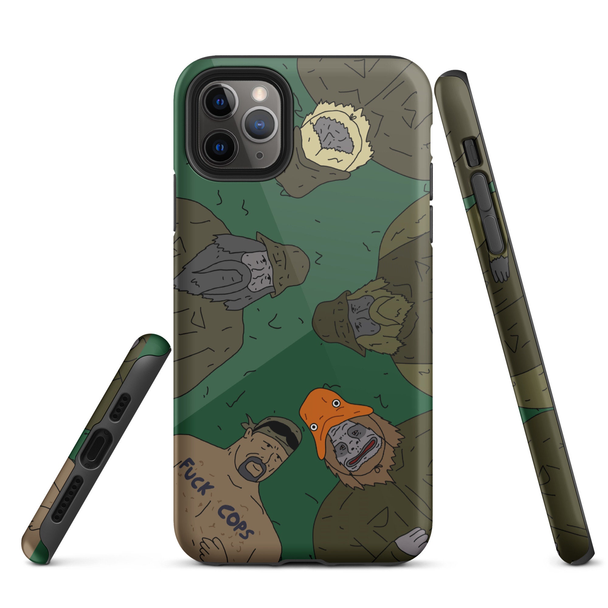 Discover The Big Lez Show Sasquatch Gang Tough iPhone case