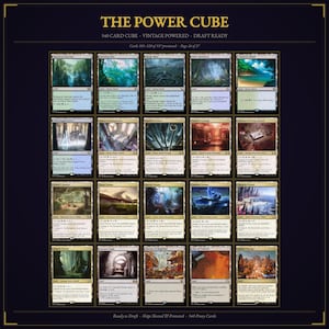 Juego de Draft Vintage Cube de 537 cartas / MTG Proxy Cube / Listo para jugar / Incluye todas las cartas Power 9 / Incluye caja para mazo impresa en 3D