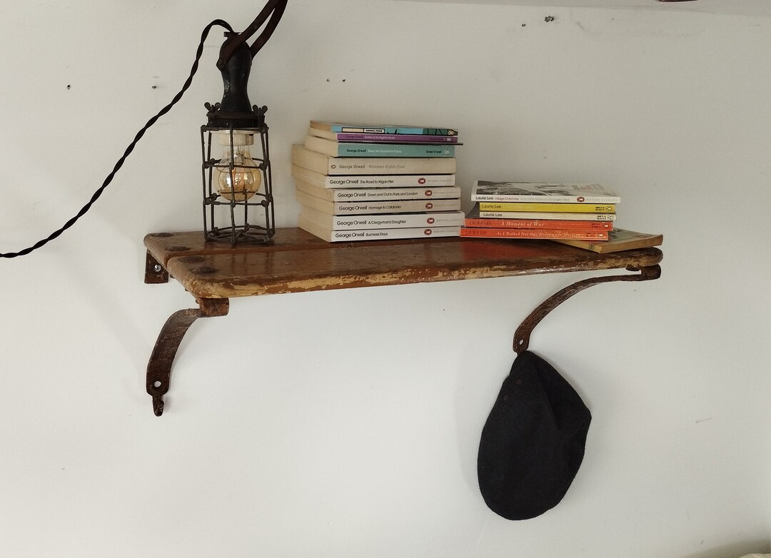 Luggage/tack Shelf or Rack Original C19th Century Timber and Wrought
