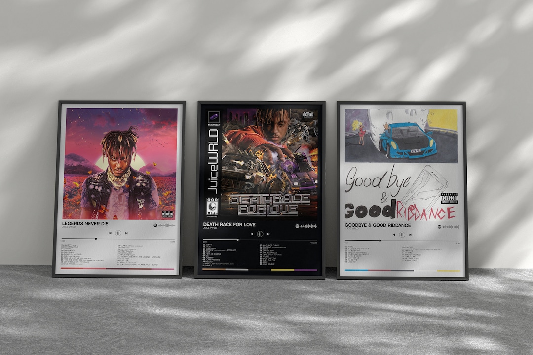 Juice WRLD Wall Art Set, Printable Wall Art, Juice WRLD Minimal Home