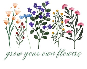 Cultivez vos propres fleurs png impression/sublimation