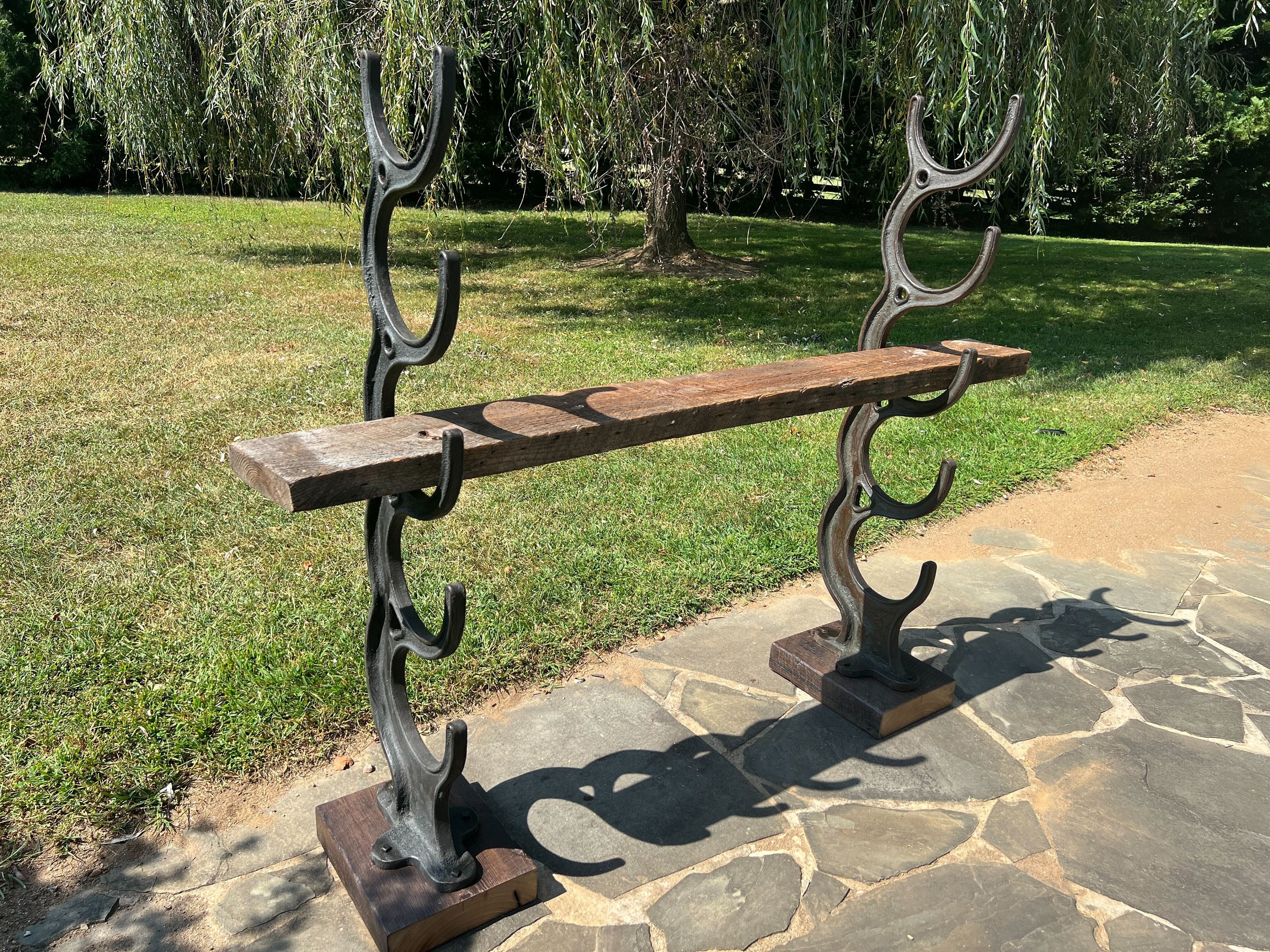 Vintage Cast Iron Pipe Rack Bookshelf