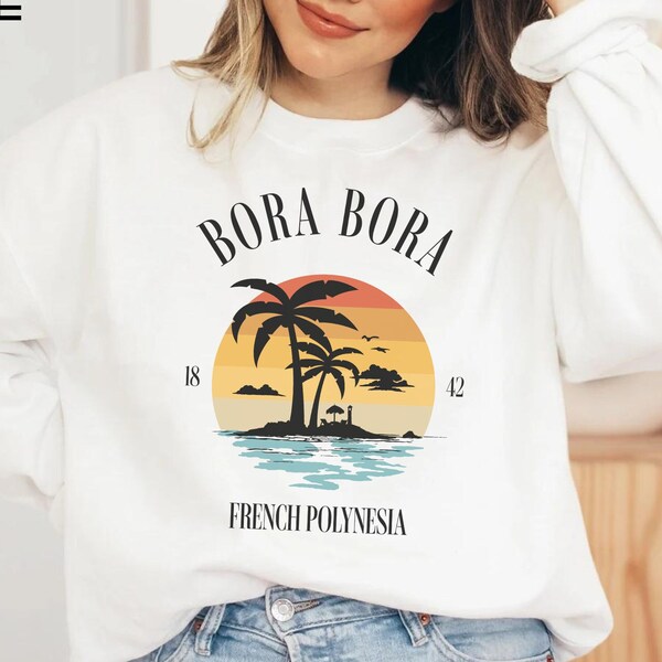 Bora Bora Sunset Sweater, French Polynesia Travel Souvenir