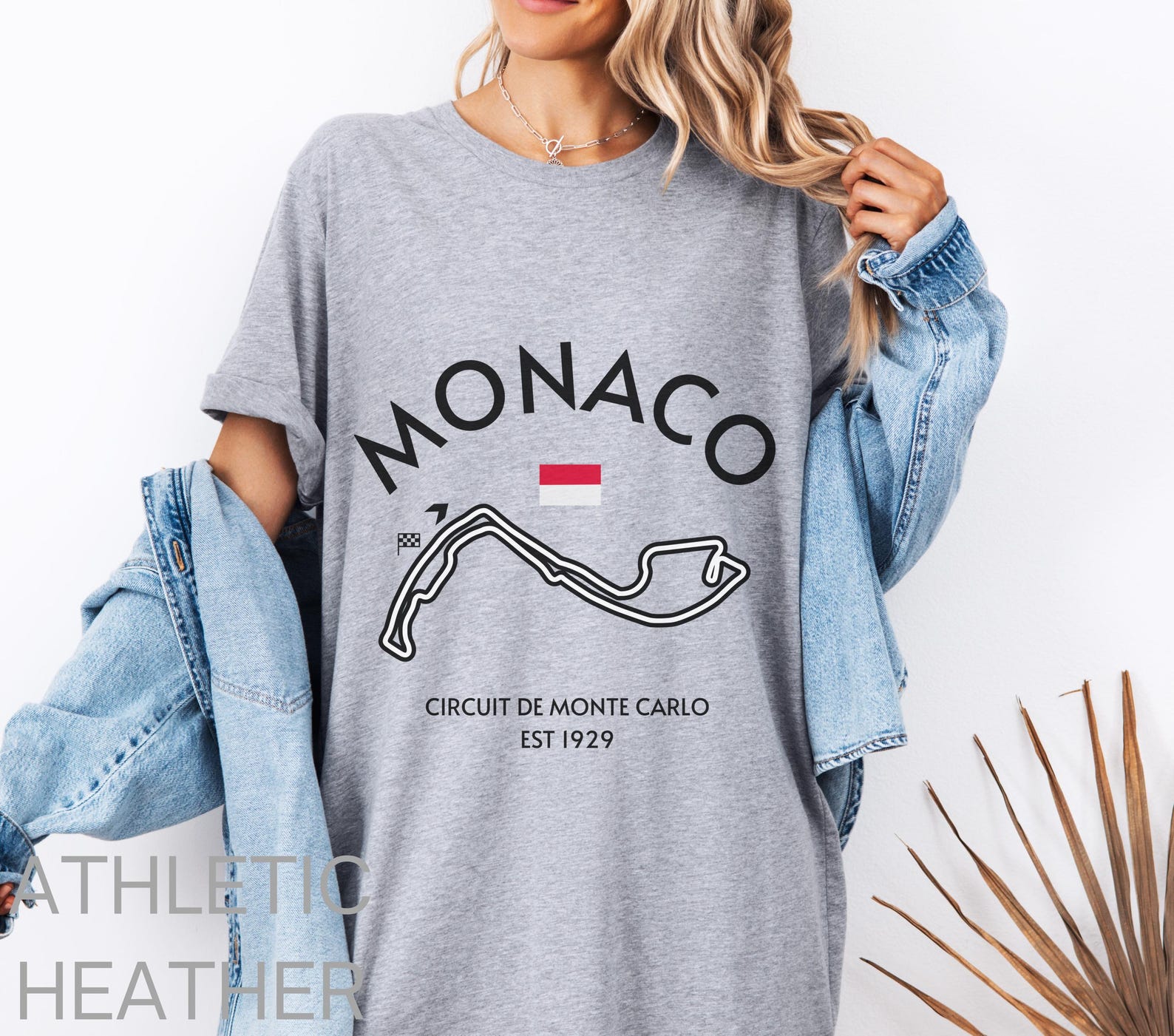 Tee-shirt grande taille Monte Carlo en coton bleu marine à imprimé Tee-shirt grande taille Monte Carlo en coton bleu marine à imprimé