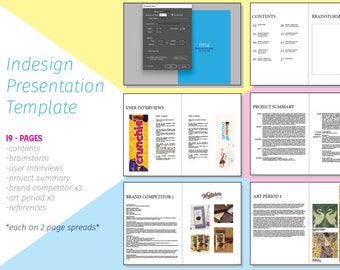 Indesign Research Template, A4 Portrait, Editable Template Bundle